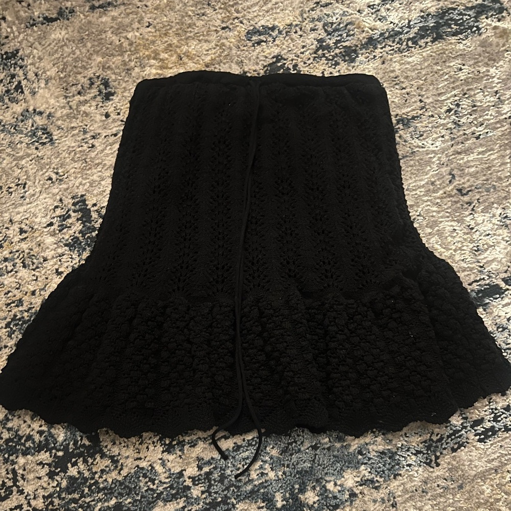 Zara knit/crochet skirt black